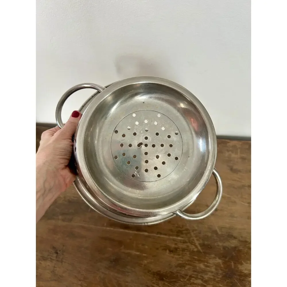 Vintage Stainless Steel Collander | Strainer | Kitchen Accessories